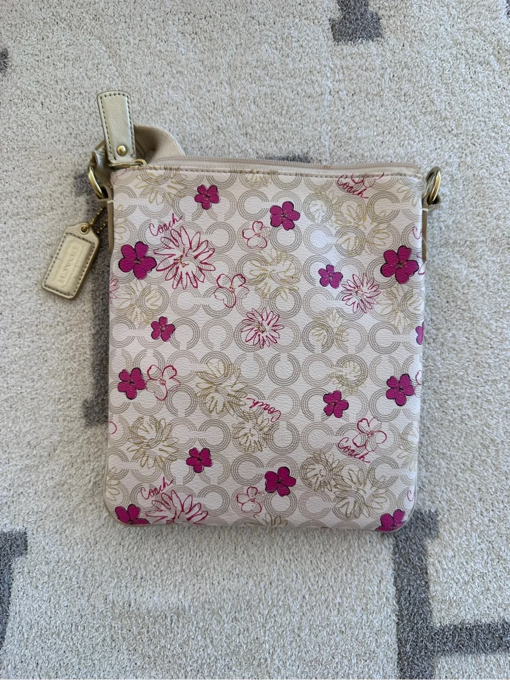 Floral coach crossbody bag